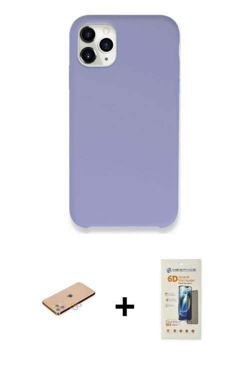 ieg™ iPhone 11 Pro Max Kılıf Zirve Modern Özel Seri - Siyah 6D Mat Seramik Hayalet Nano Ekran Koruyu
