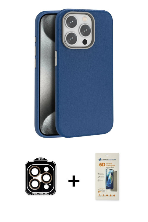 ieg™ iPhone 14 Pro Max Kılıf Zirve Modern Prime - Siyah 6D Mat Seramik Hayalet Nano Ekran Koruyucu +