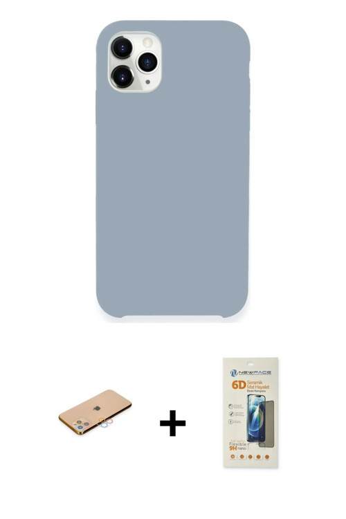 ieg™ iPhone 11 Pro Max Kılıf Zirve Modern Özel Seri - Siyah 6D Mat Seramik Hayalet Nano Ekran Koruyu