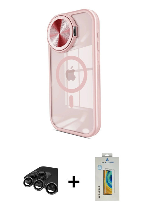 ieg™ iPhone 15 Pro Kılıf Kıvılcım Modern Koleksiyonu - Siyah Polymer Nano Ekran Koruyucu + Titanyum