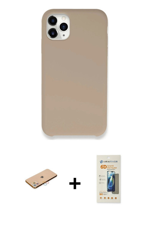 ieg™ iPhone 11 Pro Max Kılıf Zirve Modern Özel Seri - Siyah 6D Mat Seramik Hayalet Nano Ekran Koruyu
