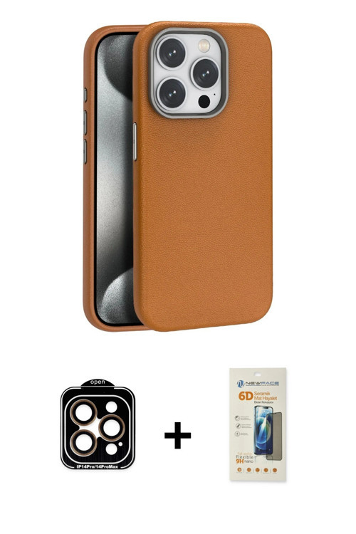 ieg™ iPhone 14 Pro Max Kılıf Zirve Modern Prime - Siyah 6D Mat Seramik Hayalet Nano Ekran Koruyucu +