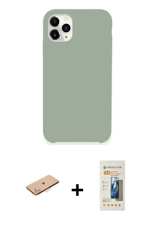 ieg™ iPhone 11 Pro Max Kılıf Zirve Modern Özel Seri - Siyah 6D Mat Seramik Hayalet Nano Ekran Koruyu