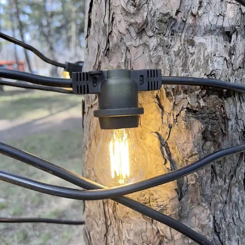 5 Metre Sabit Yanan Modlu 10 Ampul Parti Organizasyon Iç & Dış Mekan 2700k Led Aydınlatma Uzatma