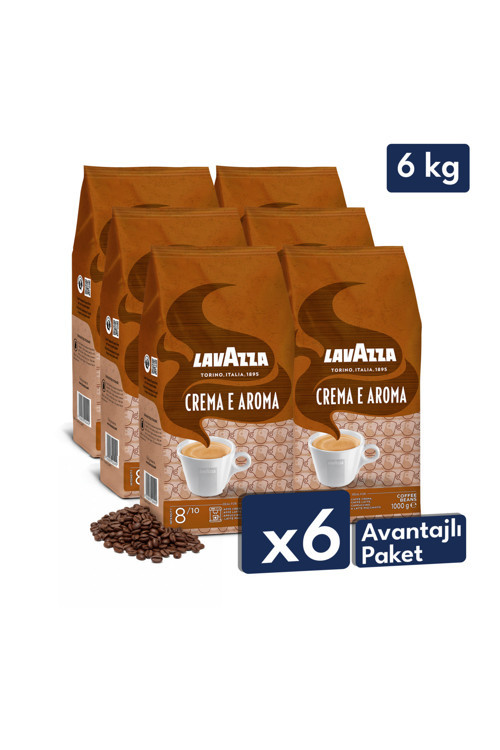 Crema E Aroma Espresso Çekirdek Kahve 1 kg | 6'lı Avantajlı Paket