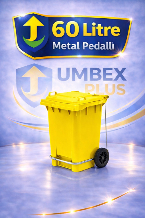 Umbex Plastik Pedallı Çöp Konteyneri 60 Litre Plastik Konteyner - A Isıya Karşı Dayanıklı Malzeme