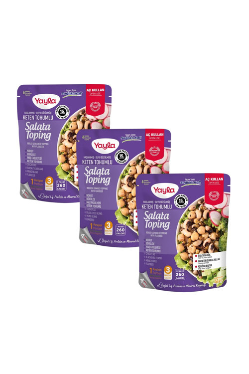 Haşlanmış Suyu Süzülmüş Keten Tohumlu Salata Toping 150 g x3