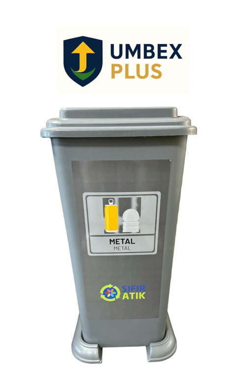 UMBEX 70 Litre Plastik Lüx Geri Dönüşüm Kutusu Geri Dönüşüm Kovası / Sıfır Atık Kutusu A Kalite