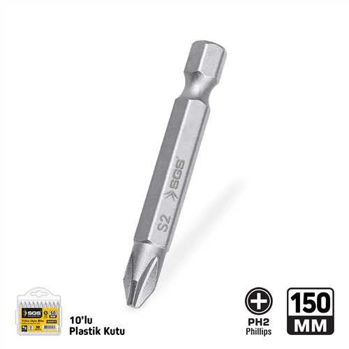 YILDIZ UÇLU BİTS S2 PH2*150mm Sand-Pro Series