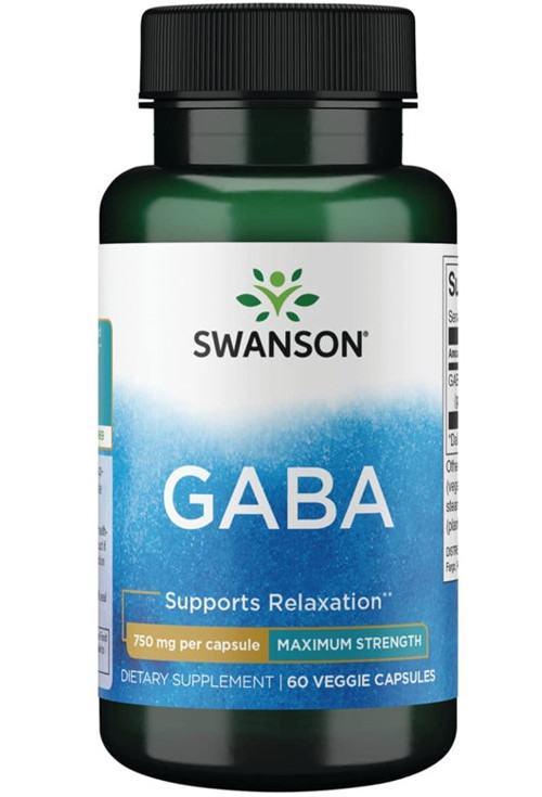 GABA Maximum Strength 750 mg 60 Veggie Strength