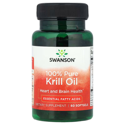 100% Pure Krill Oil Omega Fish Oils EPA DHA 60 Softgels