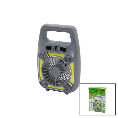 2İN1=MİNİ FAN - FENER USB ŞARJ 2 KADEME HIZ LAMBA=4 FONKSİYON - 10W SU GEÇİRMEZ TAŞIMA KULP MİNİ VANTİLATÖR GS-265