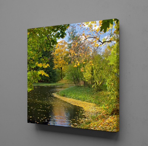 DÖKÜLEN YAPRAKLAR KANVAS TABLO 150x150cm