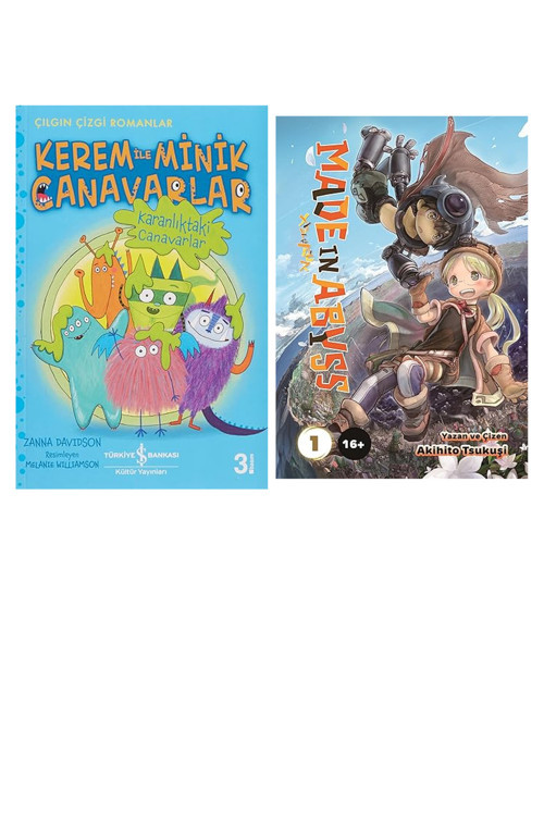 Kerem İle Minik Canavarlar - Karanlıktaki Canavarlar: Çılgın Çizgi Romanlar + 1 Kitap Daha (Set)