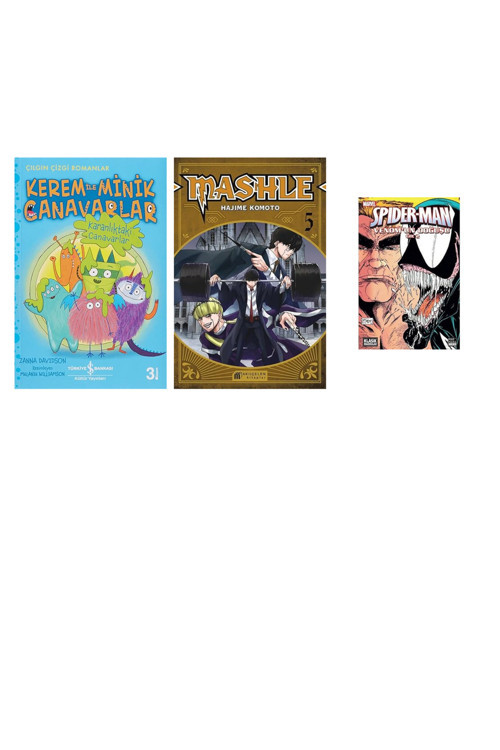 Kerem İle Minik Canavarlar - Karanlıktaki Canavarlar: Çılgın Çizgi Romanlar + 2 Kitap Daha (Set)