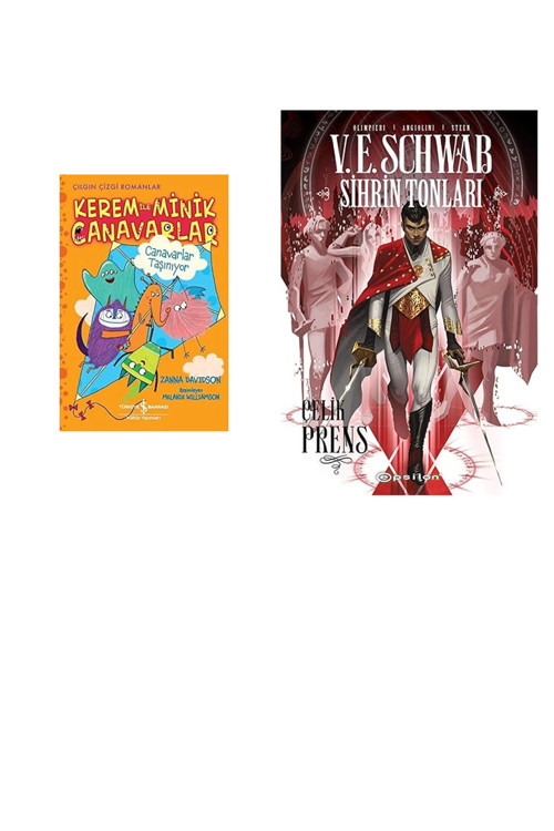 Kerem İle Minik Canavarlar - Canavarlar Taşınıyor: Çılgın Çizgi Romanlar + 1 Kitap Daha (Set)