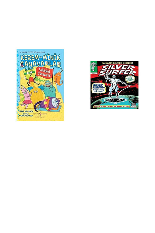 Kerem İle Minik Canavarlar - Sahildeki Canavarlar: Çılgın Çizgi Romanlar + 1 Kitap Daha (Set)