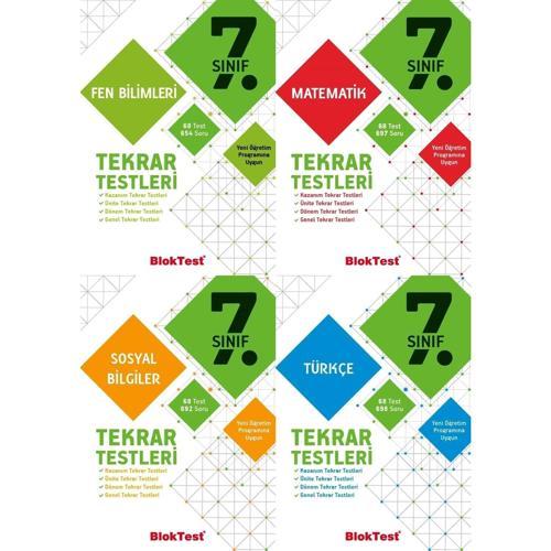 Bloktest Yayınları 7. Sınıf Tekrar Testleri Seti