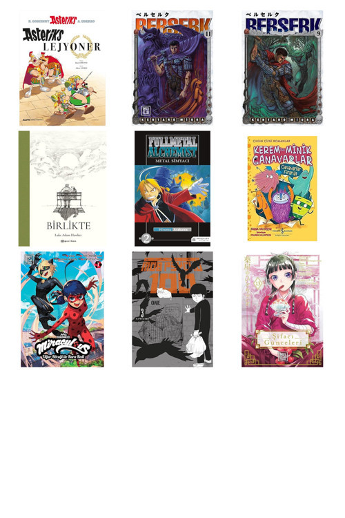 Asteriks 10 - Asteriks Lejyoner + 8 Kitap Daha (Set)