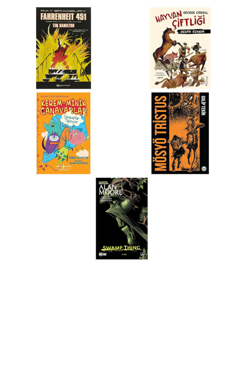 Fahrenheit 451 - Çizgi Roman Uyarlaması + 4 Kitap Daha (Set)