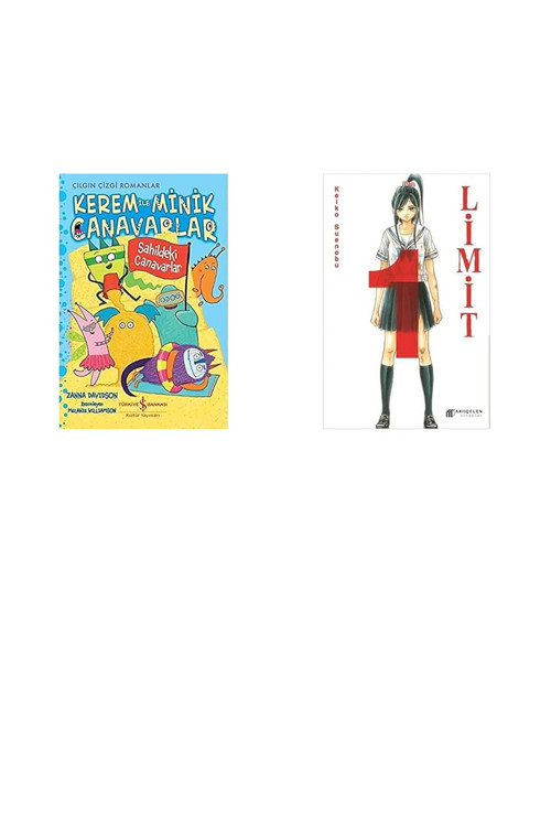 Kerem İle Minik Canavarlar - Sahildeki Canavarlar: Çılgın Çizgi Romanlar + 1 Kitap Daha (Set)
