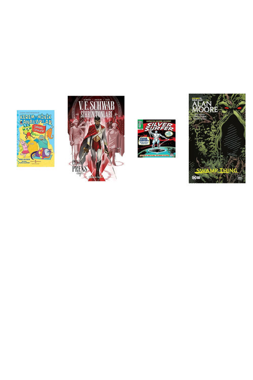 Kerem İle Minik Canavarlar - Sahildeki Canavarlar: Çılgın Çizgi Romanlar + 3 Kitap Daha (Set)