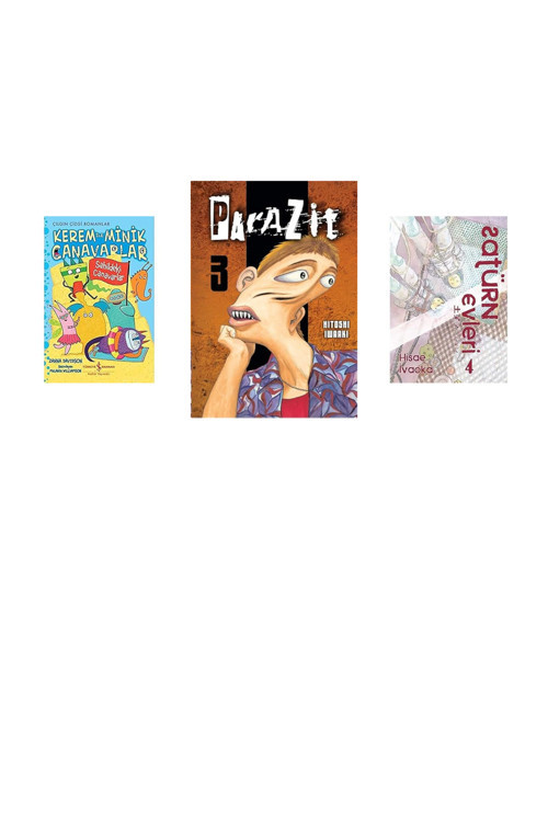 Kerem İle Minik Canavarlar - Sahildeki Canavarlar: Çılgın Çizgi Romanlar + 2 Kitap Daha (Set)