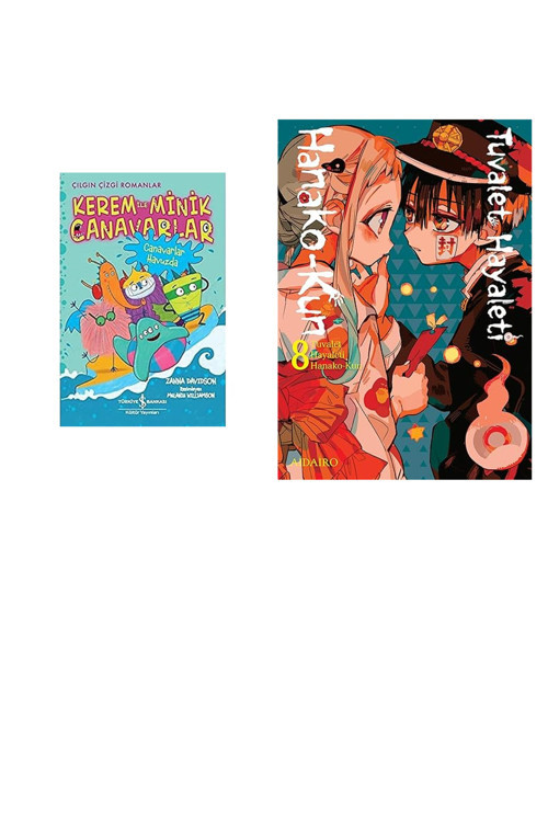 Kerem İle Minik Canavarlar - Canavarlar Havuzda + 1 Kitap Daha (Set)