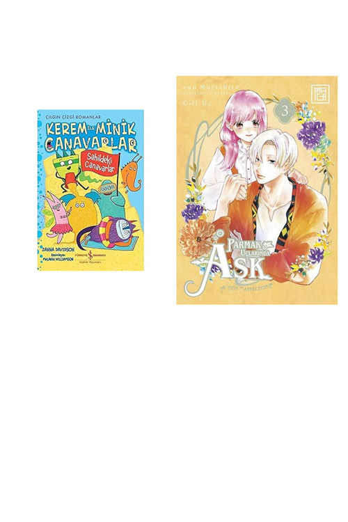 Kerem İle Minik Canavarlar - Sahildeki Canavarlar: Çılgın Çizgi Romanlar + 1 Kitap Daha (Set)