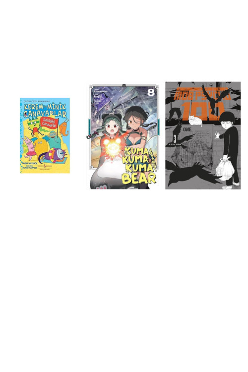 Kerem İle Minik Canavarlar - Sahildeki Canavarlar: Çılgın Çizgi Romanlar + 2 Kitap Daha (Set)