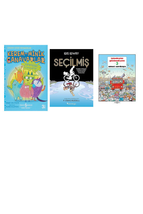Kerem İle Minik Canavarlar - Karanlıktaki Canavarlar: Çılgın Çizgi Romanlar + 2 Kitap Daha (Set)