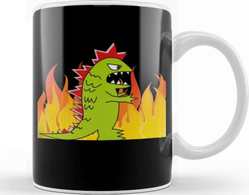 Angry Godzilla Kupa Bardak Porselen