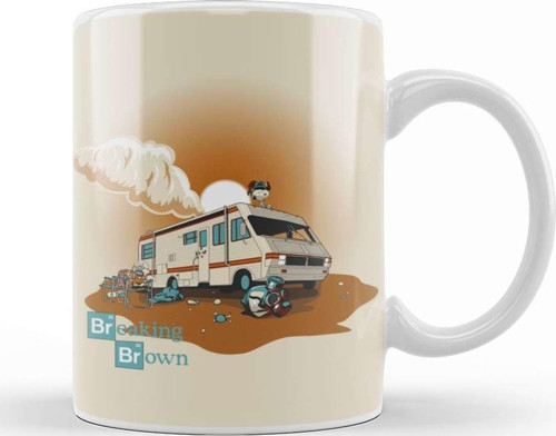 Breaking Brown Kupa Bardak Porselen