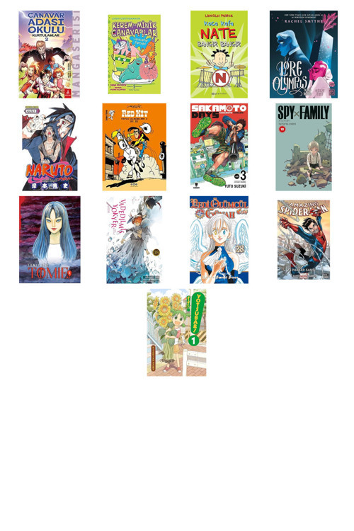 Canavar Adası Okulu 2 - Kurtulanlar + 12 Kitap Daha (Set)