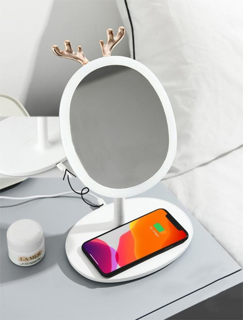 PM-7420 WIRELESS ŞARJ ÖZELLİKLİ LEDLİ MAKYAJ AYNASI
