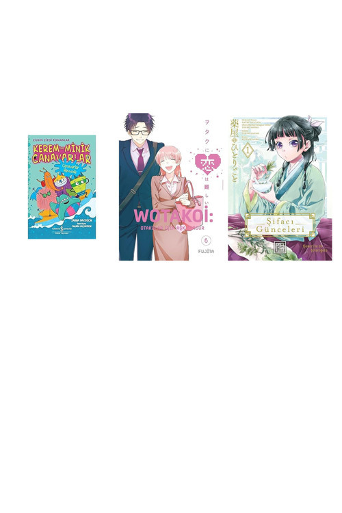 Kerem İle Minik Canavarlar - Canavarlar Havuzda + 2 Kitap Daha (Set)