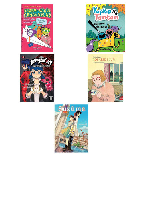 Kerem İle Minik Canavarlar - Canavarlar Uçuyor + 4 Kitap Daha (Set)