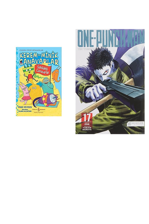 Kerem İle Minik Canavarlar - Sahildeki Canavarlar: Çılgın Çizgi Romanlar + 1 Kitap Daha (Set)