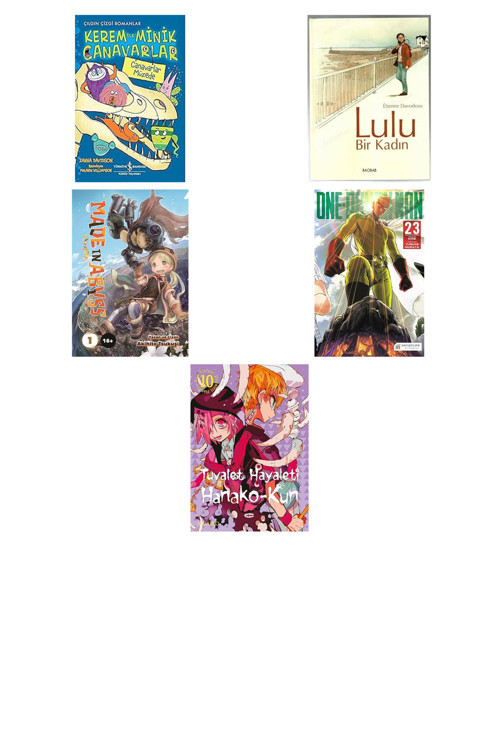 Kerem İle Minik Canavarlar - Canavarlar Müzede + 4 Kitap Daha (Set)