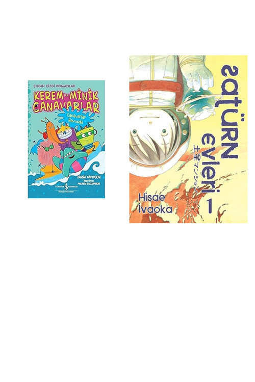 Kerem İle Minik Canavarlar - Canavarlar Havuzda + 1 Kitap Daha (Set)