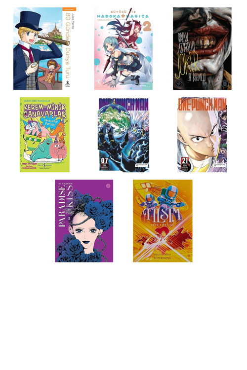 80 Günde Dünya Turu: ( Çizgi Roman ) + 7 Kitap Daha (Set)