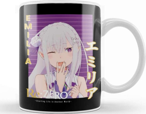 Re Zero Emilia Kupa Bardak Porselen