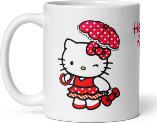 Hello Kitty Baskılı Kupa Bardak Model 4