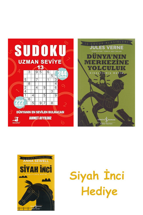 Sudoku Uzman Seviye 13 + Dünyanın Merkezine Yolculuk + Siyah İnci Hediye