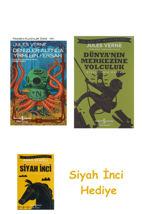 Denizler Altında Yirmi Bin Fersah + Dünyanın Merkezine Yolculuk + Siyah İnci Hediye