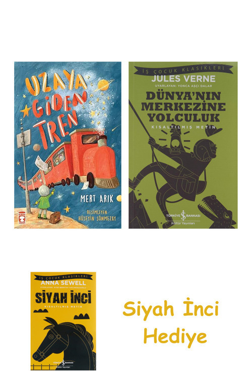 Uzaya Giden Tren + Dünyanın Merkezine Yolculuk + Siyah İnci Hediye