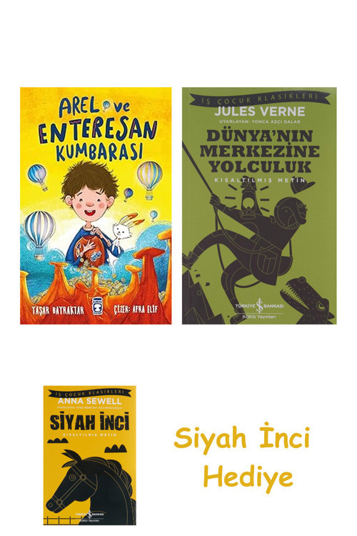 Arel Ve Enteresan Kumbarası + Dünyanın Merkezine Yolculuk + Siyah İnci Hediye
