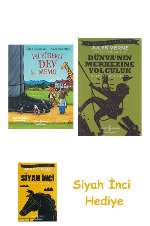 İyi Yürekli Dev Memo + Dünyanın Merkezine Yolculuk + Siyah İnci Hediye