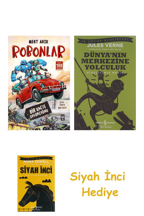 Robonlar - Bir Kaçış Operasyonu + Dünyanın Merkezine Yolculuk + Siyah İnci Hediye