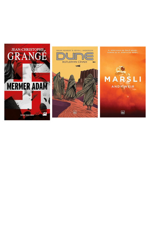 Doğan Kitap Mermer Adam (Ciltsiz) + 2 Kitap Daha (Set)